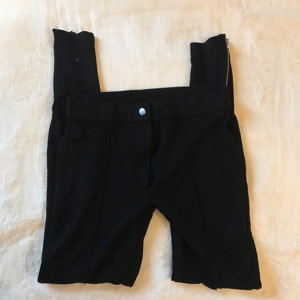 Black Leggings with side zippers